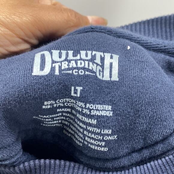 Deluth Trading company blue heavy sweatshirt casual comfortable warm basic LT - Picture 2 of 5